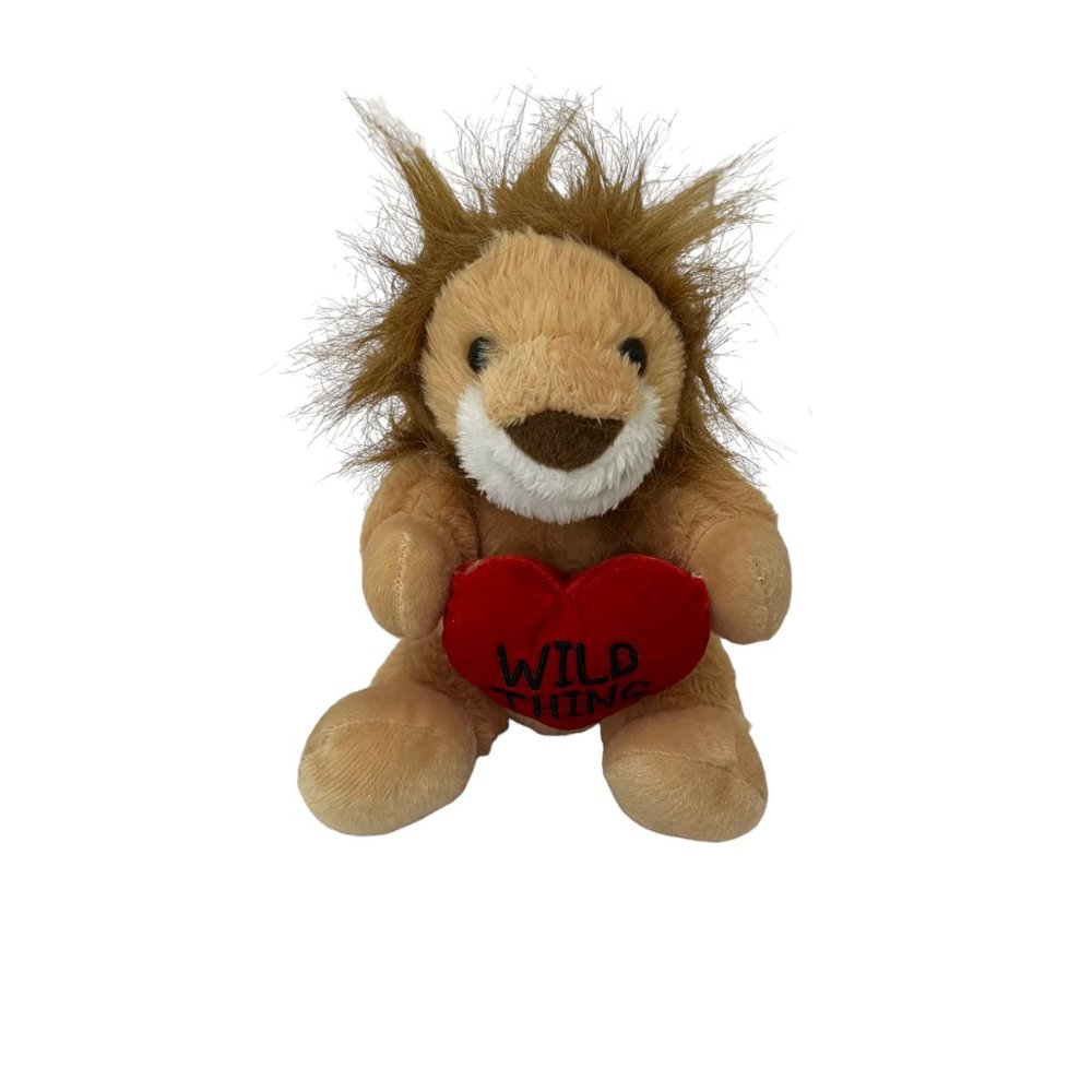 Walmart Wild Thing Lion Tan Plush Valentines Day Stuffed Animal 7" Toy